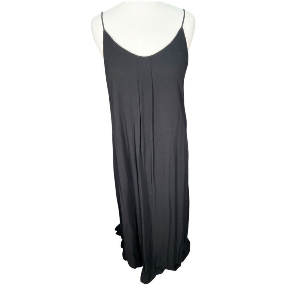 Lanston Black Maxi Thin Straps Light Weight Double Lined Soft Flowy Small NWT